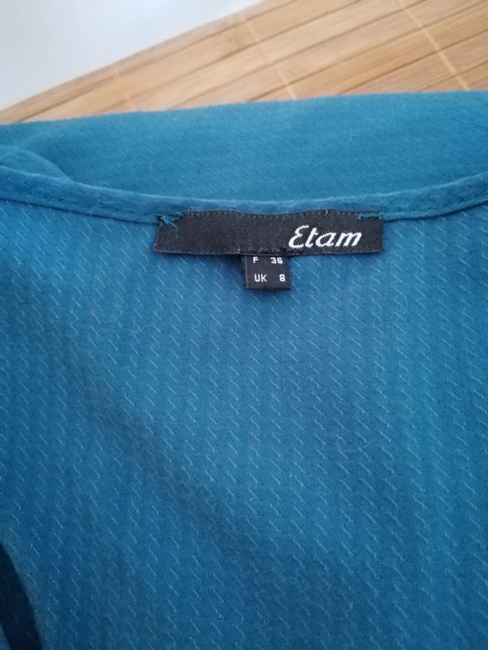 Blouse etam bleu canard - photo numéro 4