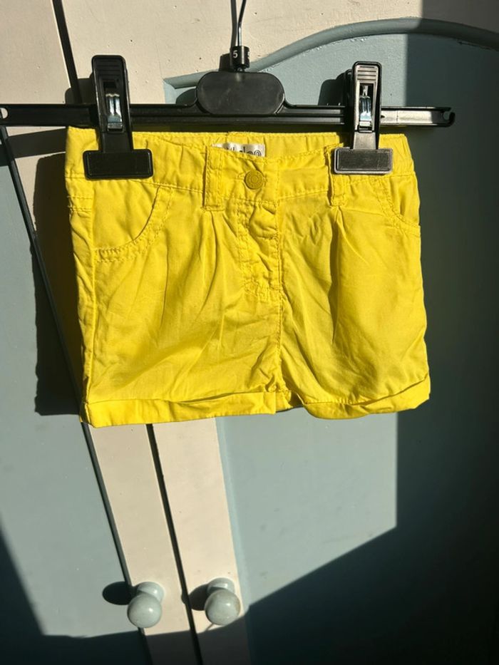 Short jaune kimbaloo, 12 mois