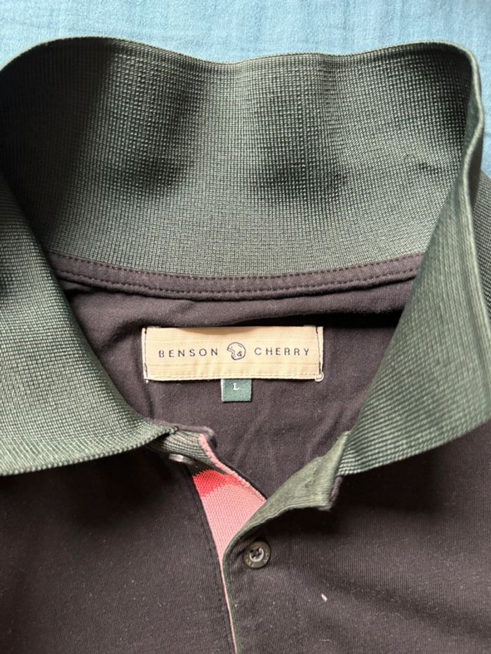 👕 Polo Benson & Cherry – Noir col vert - photo numéro 3