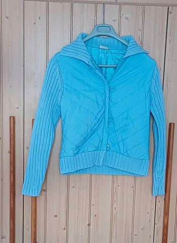 Doudoune manche en laine