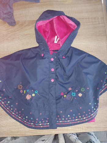 Manteau 2 en 1 cape et sans manches 3 mois