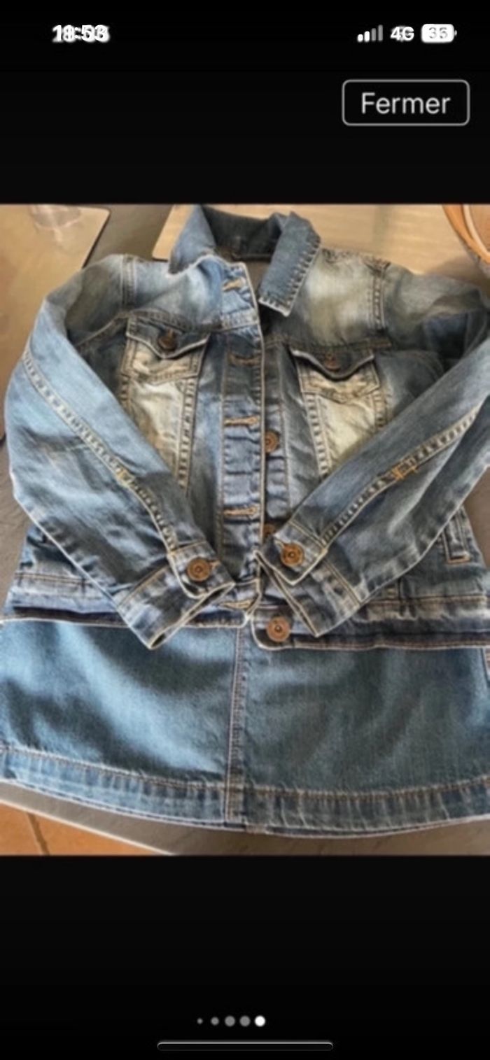 ensemble jupe et blouson jean kiabi - photo numéro 9