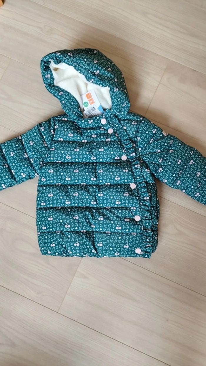 Manteau hiver bébé fille 18 mois Obaïbi neuf - photo numéro 2