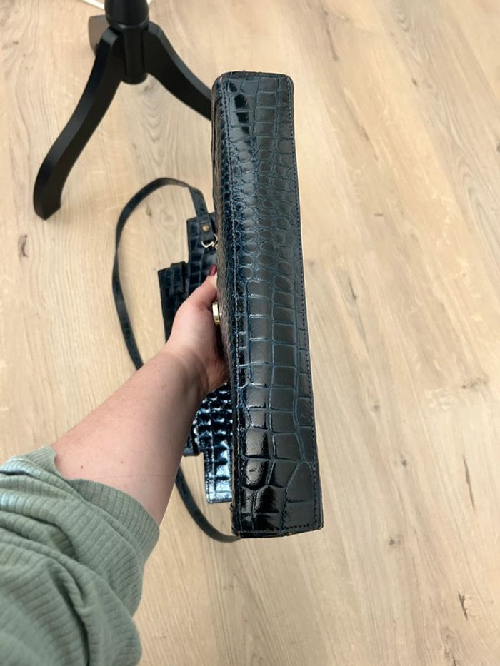 Joli sac à main effet croco vintage - photo numéro 8