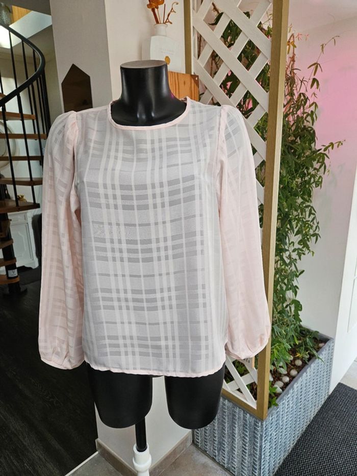 OVS blouse rose pâle style chemisier taille 38