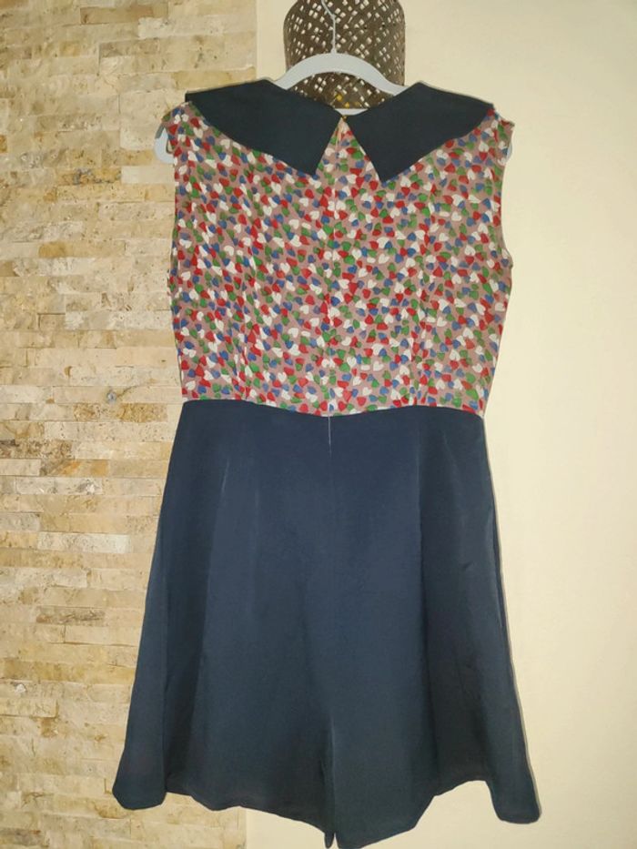 Combishort robe bleue marine multicolore - photo numéro 4