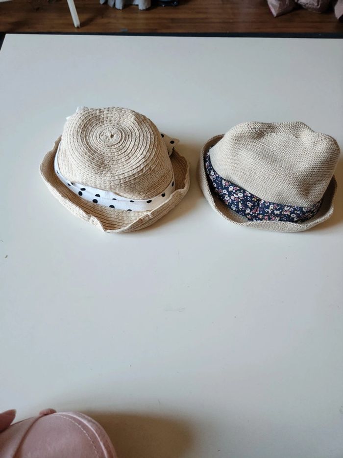 Lot 2 chapeau de paille