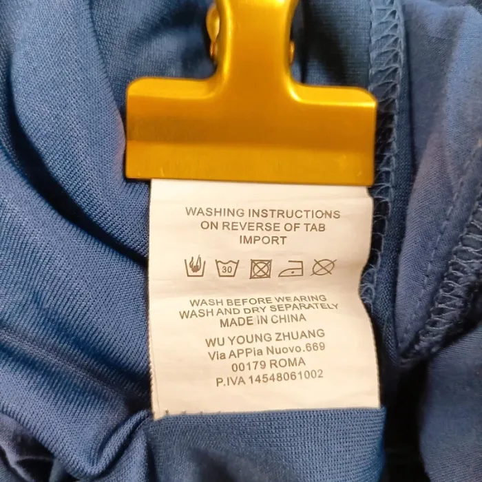 Robe bleu pétrole Adilynn à bretelles – taille L, boutonnée et à empiècements ajourés A1071 - photo numéro 9