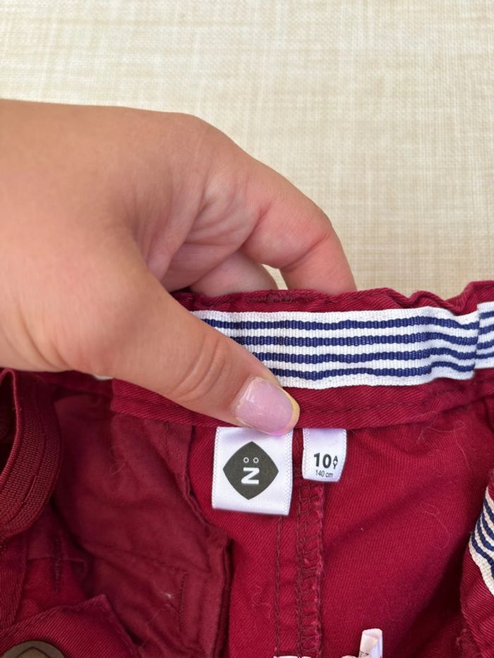 Pantalon rouge bordeaux taille 10 ans - photo numéro 2