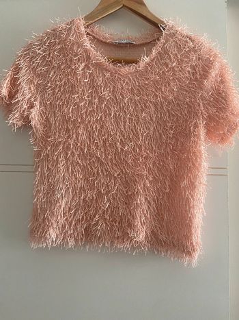 Pull manches courtes poilu Zara