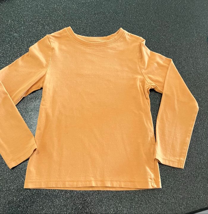 T-shirt manches longues moutarde garçon 8 ans Kiabi - photo numéro 5
