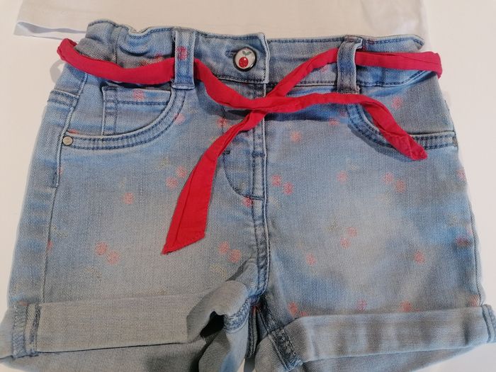 Ensemble été thee shirt et short jeans 🌞 T 24 mois - photo numéro 6