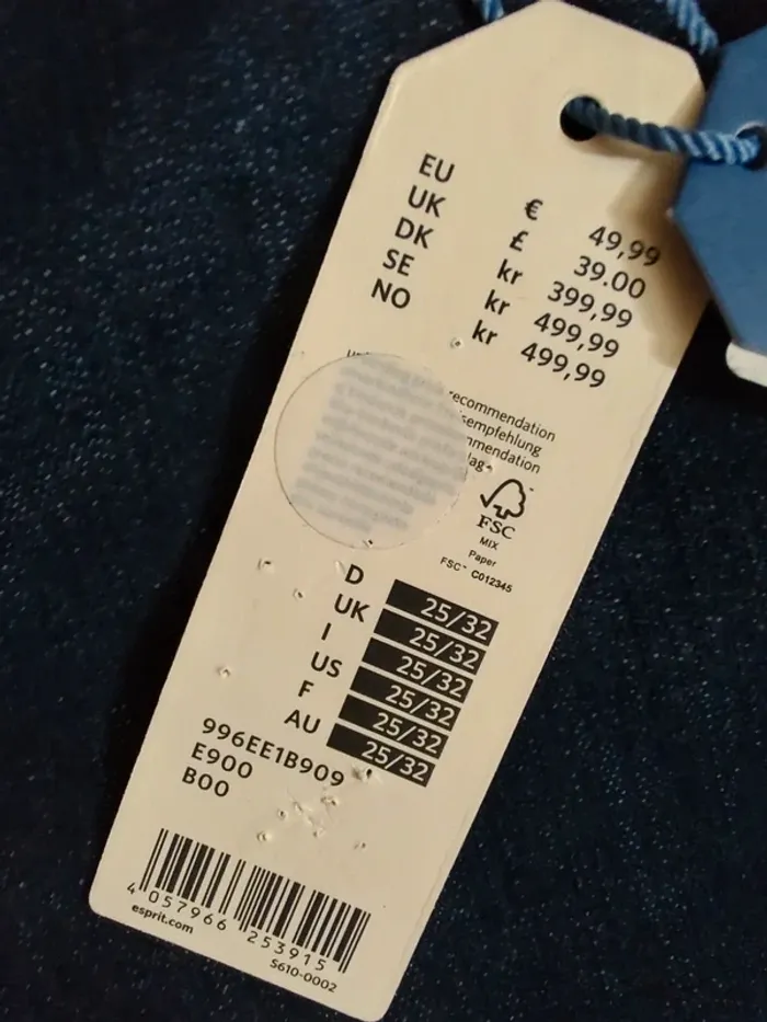 Jean Denim Esprit W25 L32 - photo numéro 7