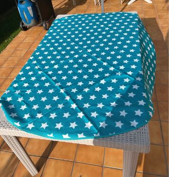 Nappe ronde turquoise