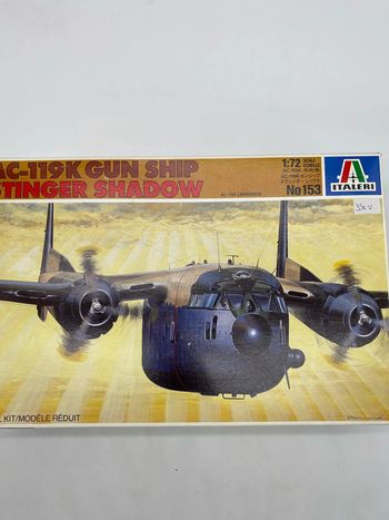 Maquette Italeri Ac-119K gun ship Stinger Shadow