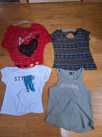 Lot 4 t-shirts femme taille M