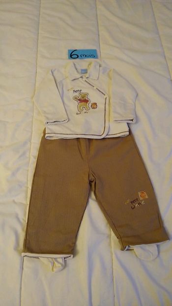 Ensemble pantalon+gilet Disney Winnie l'ourson 6M