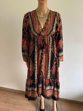 Robe longue neuve en soie Trebol taille S