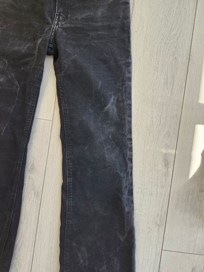 Jean droit Mango noir effet délavé taille S - photo numéro 4
