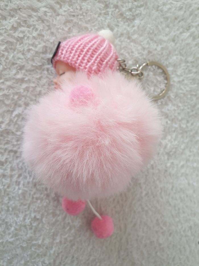 Porte cles bébé rose - photo numéro 3