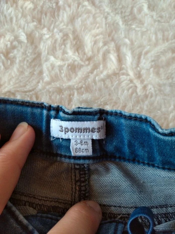 Ensembles (2 tee shirt manches longues et courtes +pantalon jeans) Garçon 3/6 mois - photo numéro 12