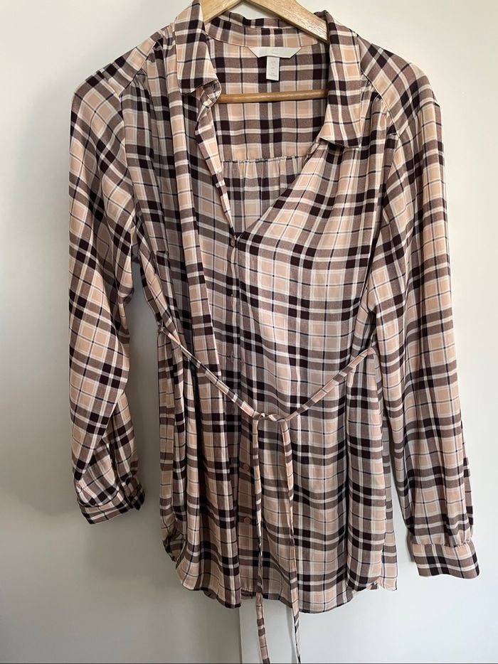 Blouse/chemise à carreaux