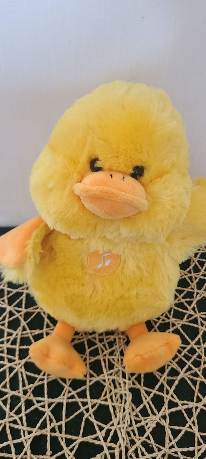 Peluche Poussin jaune orange Sonore Gipsy - photo numéro 4