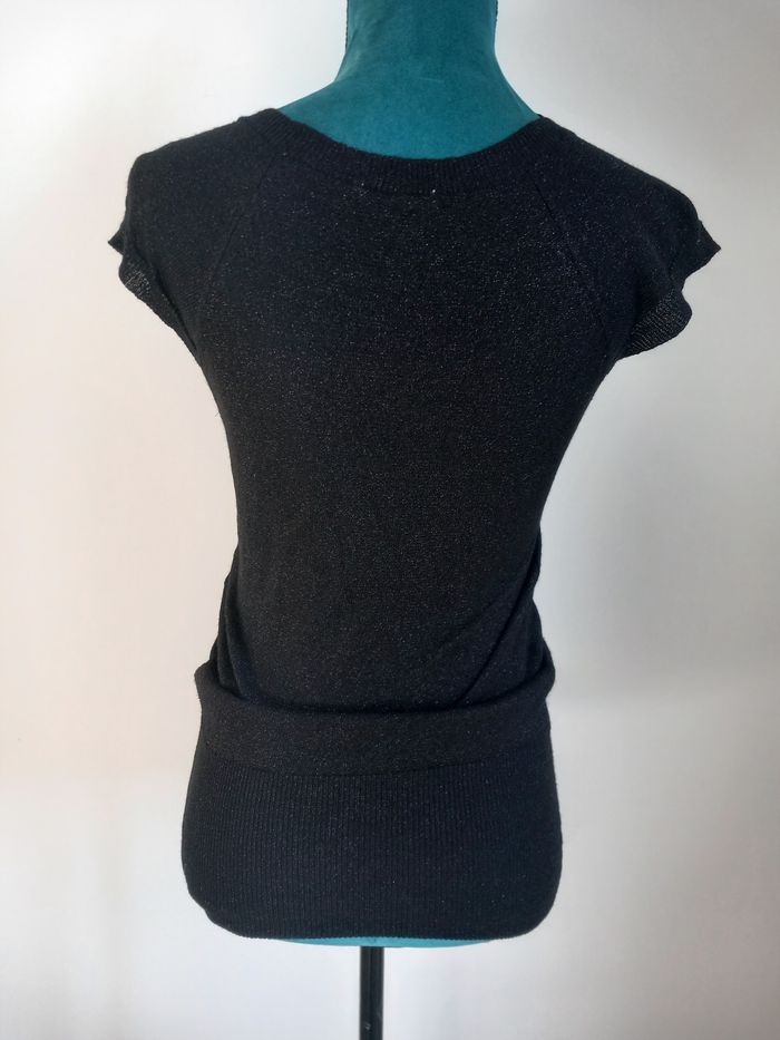 Pull sans manches noir à paillettes Mim - photo numéro 4