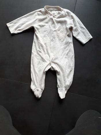 Grenouillère mixte velours Baby club 6 mois