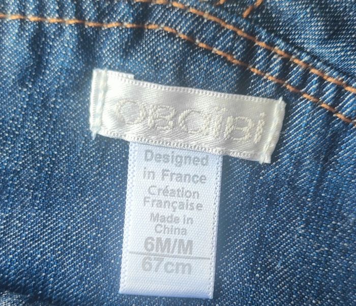 Salopette en jean taille 6 mois - photo numéro 3