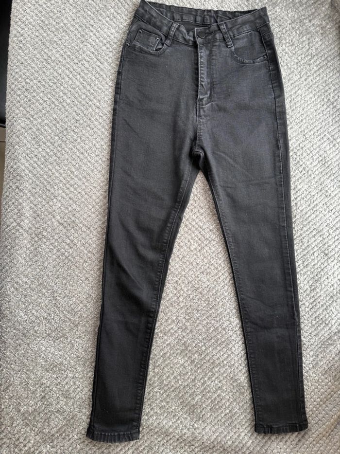 Jeans taille haute slim noir (34) - photo numéro 2