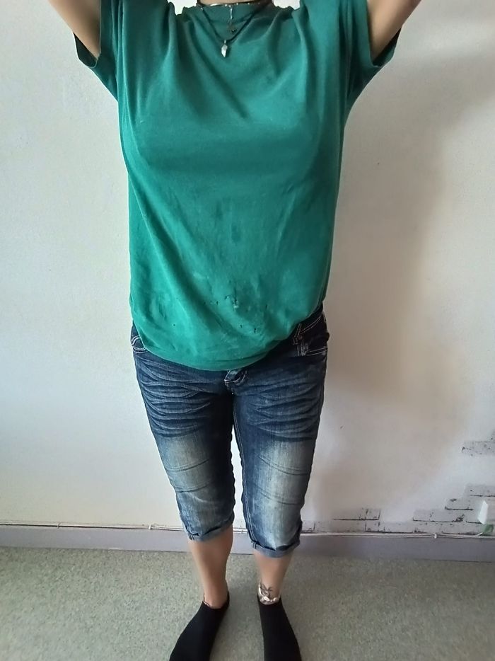 Pantacourts jeans délavé 38 - photo numéro 2