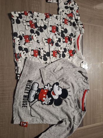 t-shirt manches longues mickey 12/18 mois