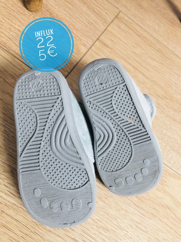 Chaussons souris grises et rose en 22 - photo numéro 3