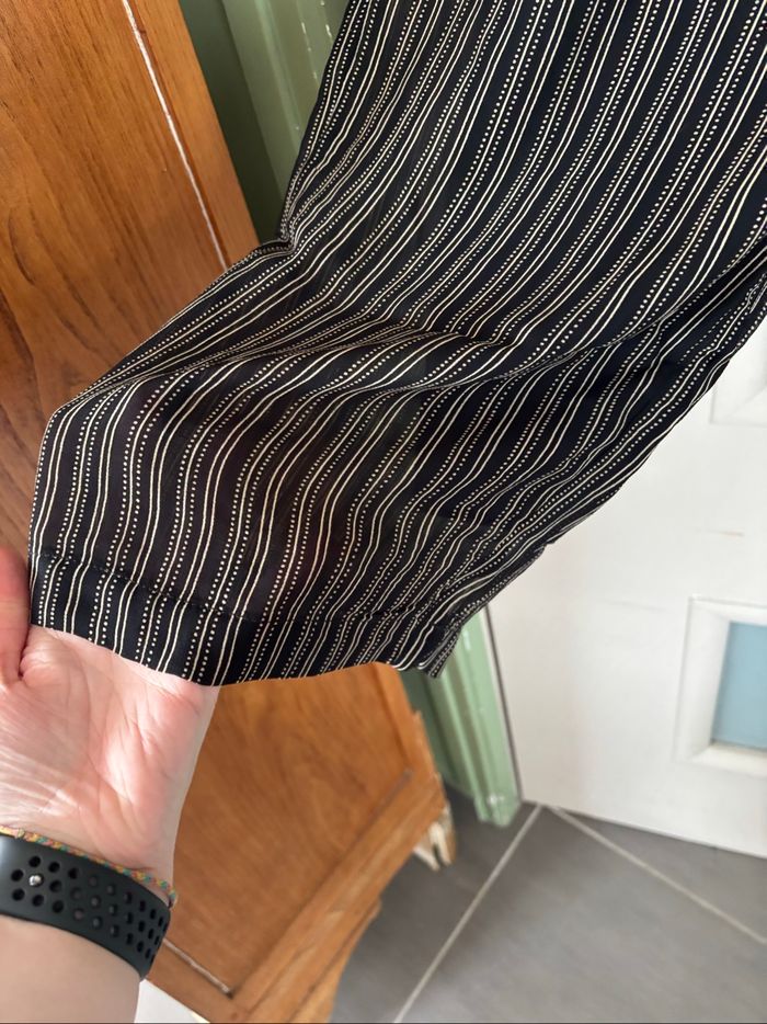 Pantalon noir à rayures - photo numéro 2