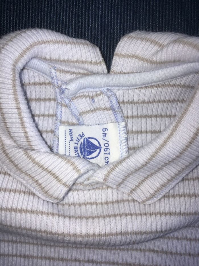 Combinaison/barboteuse coton côtelé Petit Bateau 6 mois - photo numéro 2