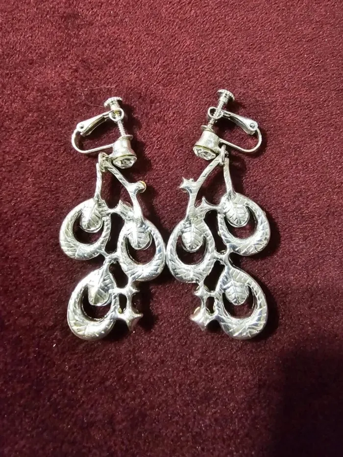 Boucles d'oreilles en cristal autrichien Blanc transparent - photo numéro 3