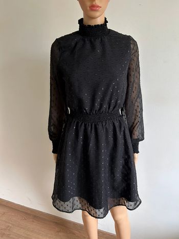 Robe noire et argentée à manches longues Femme 9 taille S jamais portée