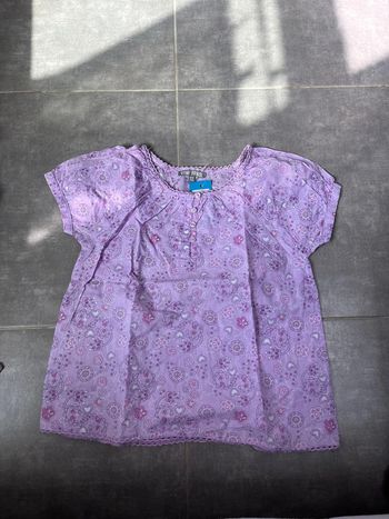 T-shirt violet 12 mois Vynil fraise