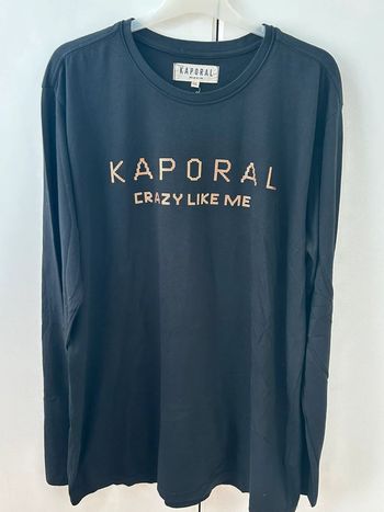 Haut t-shirt manches longues xxl kaporal noir tbe