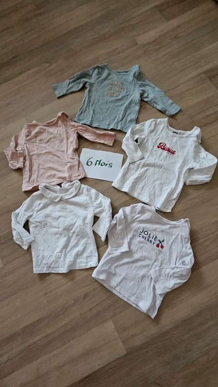 Lot t shirt manches longues