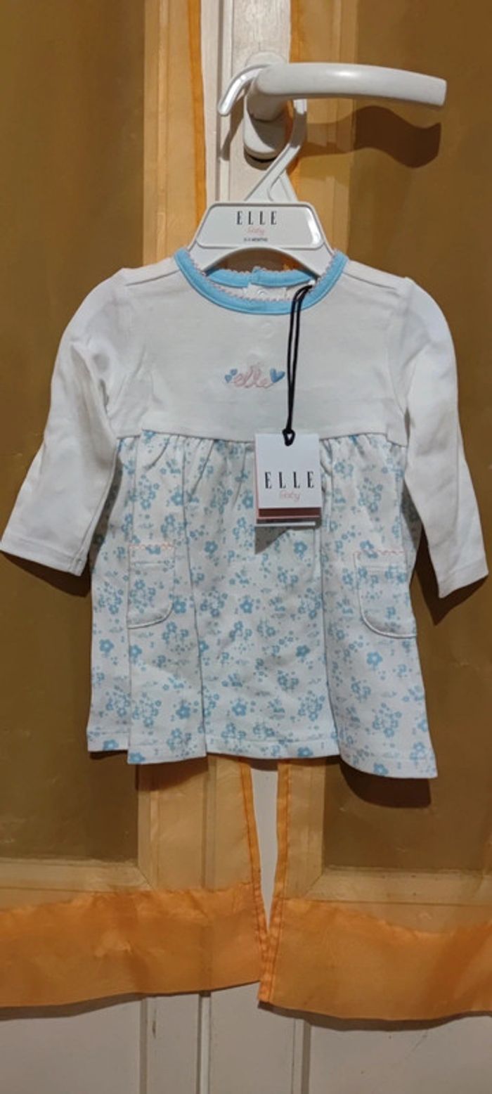 Ensemble robe de 3 sets fille 0/3 mois Neuf Elle