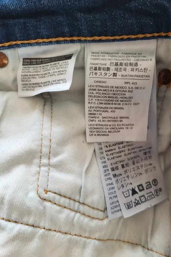 Jean Levi's 512 bleu Taille W32 L34 Taille petit 42 - photo numéro 11