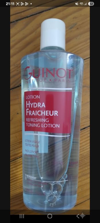 Guinot lotion hydra fraicheur toute peau 400 ml