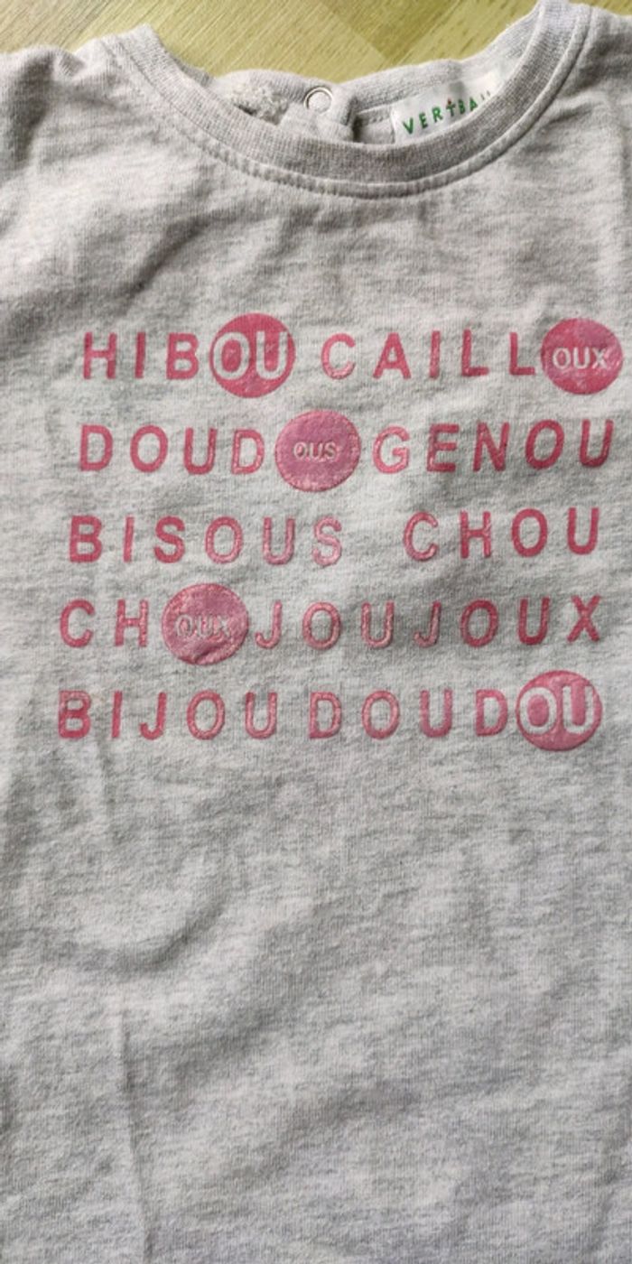 T-shirt manches longues Vertbaudet 24 mois - photo numéro 2
