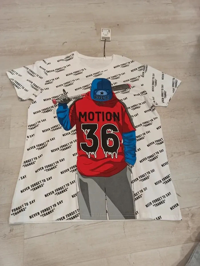 Tee shirt blanc flocage homme xl