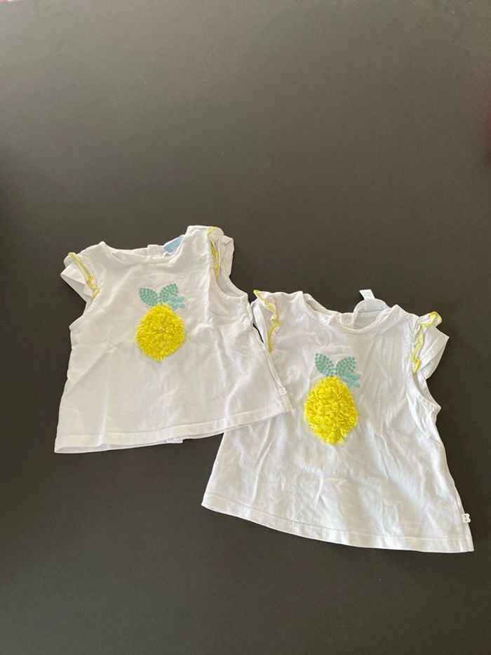 lot de 2 t-shirt obaibi 6 mois
