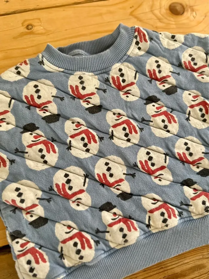 Pull bleu Noël Zara - photo numéro 2
