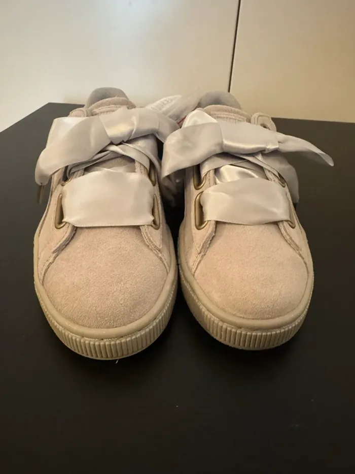 Basket Puma Suede Heart Satin Wn’S Gray violet taille 37 neuves - photo numéro 2