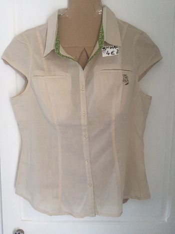 453-Chemisier marron clair T40/42  NEUF